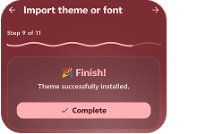 Lockscreen Designer canvas with linked elements